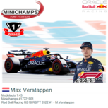 Modelauto 1:43 | Minichamps 417221901 | Red Bull Racing RB18 RBPT 2022 #1 - M.Verstappen Modelauto 1:43 | Minichamps 417221901 | Red Bull Racing RB18 RBPT 2022 #1 - M.Verstappen