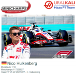 Modelauto 1:18 | Minichamps 117229927 | Haas F1 VF-22 2022 #27 - N.Hulkenberg Modelauto 1:18 | Minichamps 117229927 | Haas F1 VF-22 2022 #27 - N.Hulkenberg