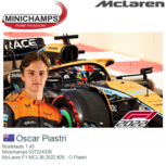 Modelauto 1:43 | Minichamps 537224328 | McLaren F1 MCL36 2022 #28 - O.Piastri Modelauto 1:43 | Minichamps 537224328 | McLaren F1 MCL36 2022 #28 - O.Piastri