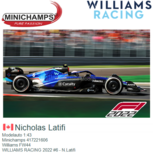 Modelauto 1:43 | Minichamps 417221606 | Williams FW44 | WILLIAMS RACING 2022 #6 - N.Latifi Modelauto 1:43 | Minichamps 417221606 | Williams FW44 | WILLIAMS RACING 2022 #6 - N.Latifi
