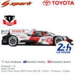Modelauto 1:18 | Spark 22LM22 | Toyota Gazoo Racing GR010 Hybrid 2022 #8 - S.Buemi - R.Hirakawa - B.Hartley Modelauto 1:18 | Spark 22LM22 | Toyota Gazoo Racing GR010 Hybrid 2022 #8 - S.Buemi - R.Hirakawa - B.Hartley