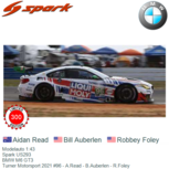 Modelauto 1:43 | Spark US293 | BMW M6 GT3 | Turner Motorsport 2021 #96 - A.Read - B.Auberlen - R.Foley Modelauto 1:43 | Spark US293 | BMW M6 GT3 | Turner Motorsport 2021 #96 - A.Read - B.Auberlen - R.Foley