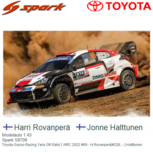 Modelauto 1:43 | Spark S6709 | Toyota Gazoo Racing Yaris GR Rally1 WRC 2022 #69 - H.Rovanperä - J.Halttunen Modelauto 1:43 | Spark S6709 | Toyota Gazoo Racing Yaris GR Rally1 WRC 2022 #69 - H.Rovanperä - J.Halttunen