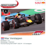 Modelauto 1:18 | Minichamps 110221501 | Red Bull Racing RB18 RBPT 2022 #1 - M.Verstappen Modelauto 1:18 | Minichamps 110221501 | Red Bull Racing RB18 RBPT 2022 #1 - M.Verstappen