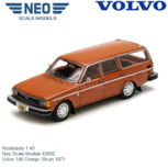 Modelauto 1:43 | Neo Scale Models 43092 | Volvo 145 Oranje / Bruin 1971 Modelauto 1:43 | Neo Scale Models 43092 | Volvo 145 Oranje / Bruin 1971