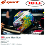Helm 1:5 | Spark 5HF083 | Bell Helmet | Mercedes AMG F1 2022 - L.Hamilton Helm 1:5 | Spark 5HF083 | Bell Helmet | Mercedes AMG F1 2022 - L.Hamilton