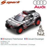 Modelauto 1:43 | Spark S3188 | Audi Q RS E-tron 2022 #200 - S.Peterhansel - E.Boulanger Modelauto 1:43 | Spark S3188 | Audi Q RS E-tron 2022 #200 - S.Peterhansel - E.Boulanger