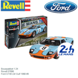 Bouwpakket 1:24 | Revell 07696 | Ford GT40 LM Gulf 1968 #9 Bouwpakket 1:24 | Revell 07696 | Ford GT40 LM Gulf 1968 #9