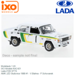 Modelauto 1:43 | IXO-Models RAC421 | Lada 2105 VFTS | AMK JZD Slušovice 1988 #1 - V.Blahna - P.Schovanek Modelauto 1:43 | IXO-Models RAC421 | Lada 2105 VFTS | AMK JZD Slušovice 1988 #1 - V.Blahna - P.Schovanek