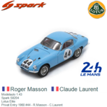 Modelauto 1:43 | Spark S8204 | Lotus Elite | Privat Entry 1960 #44 - R.Masson - C.Laurent Modelauto 1:43 | Spark S8204 | Lotus Elite | Privat Entry 1960 #44 - R.Masson - C.Laurent