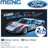 Bouwpakket 1:12 | MENG RS-001 | Ford GT40 Mk.II | Shelby American 1966 #1 - D.Hulme - K.Miles Bouwpakket 1:12 | MENG RS-001 | Ford GT40 Mk.II | Shelby American 1966 #1 - D.Hulme - K.Miles