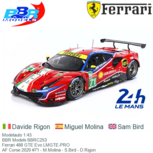 Modelauto 1:43 | BBR Models BBRC253 | Ferrari 488 GTE Evo LMGTE-PRO | AF Corse 2020 #71 - M.Molina - S.Bird - D.Rigon Modelauto 1:43 | BBR Models BBRC253 | Ferrari 488 GTE Evo LMGTE-PRO | AF Corse 2020 #71 - M.Molina - S.Bird - D.Rigon