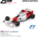 Modelauto 1:18 | GP Replicas GP107B | McLaren F1 MP4/11 1996 #7 - D.Coulthard Modelauto 1:18 | GP Replicas GP107B | McLaren F1 MP4/11 1996 #7 - D.Coulthard