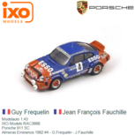 Modelauto 1:43 | IXO-Models RAC398B | Porsche 911 SC | Almeras Eminence 1982 #4 - G.Frequelin - J.Fauchille Modelauto 1:43 | IXO-Models RAC398B | Porsche 911 SC | Almeras Eminence 1982 #4 - G.Frequelin - J.Fauchille