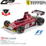 Modelauto 1:12 | GP Replicas GP12-15B | Scuderia Ferrari 312 B3 1974 #12 - N.Lauda Modelauto 1:12 | GP Replicas GP12-15B | Scuderia Ferrari 312 B3 1974 #12 - N.Lauda