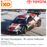 Modelauto 1:43 | IXO-Models RAM833 | Toyota Gazoo Yaris GR Rally1 WRC 2022 #69 - H.Rovanperä - J.Halttunen Modelauto 1:43 | IXO-Models RAM833 | Toyota Gazoo Yaris GR Rally1 WRC 2022 #69 - H.Rovanperä - J.Halttunen