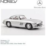Modelauto 1:12 | Norev 123850 | Mercedes Benz 300SL Silver Metallic 1954 Modelauto 1:12 | Norev 123850 | Mercedes Benz 300SL Silver Metallic 1954