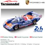 Modelauto 1:18 | Tecnomodel TM18271A | Porsche 962C | Repsol Brun Motorsport 1987 #16 - R.Stirling - B.Santal - H.Huysman Modelauto 1:18 | Tecnomodel TM18271A | Porsche 962C | Repsol Brun Motorsport 1987 #16 - R.Stirling - B.Santal - H.Huysman