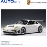 Modelauto 1:18 | Autoart 80973 | Porsche 911 997 GT3 RSR Wit 2009 Modelauto 1:18 | Autoart 80973 | Porsche 911 997 GT3 RSR Wit 2009