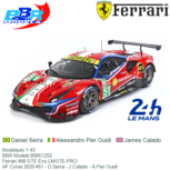 Modelauto 1:43 | BBR Models BBRC252 | Ferrari 488 GTE Evo LMGTE-PRO | AF Corse 2020 #51 - D.Serra - J.Calado - A.Pier Guidi Modelauto 1:43 | BBR Models BBRC252 | Ferrari 488 GTE Evo LMGTE-PRO | AF Corse 2020 #51 - D.Serra - J.Calado - A.Pier Guidi