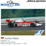 Modelauto 1:18 | Model Car Group 18613F | Marlbore McLaren F1 M23 1976 #11 - J.Mass Modelauto 1:18 | Model Car Group 18613F | Marlbore McLaren F1 M23 1976 #11 - J.Mass