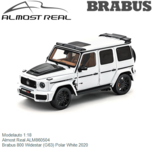 Modelauto 1:18 | Almost Real ALM860504 | Brabus 800 Widestar (G63) Polar White 2020 Modelauto 1:18 | Almost Real ALM860504 | Brabus 800 Widestar (G63) Polar White 2020