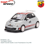 Modelauto 1:18 | Top Speed TS0433 | Abarth Fiat 500 Assetto Corse Presentazione Grey #49 Modelauto 1:18 | Top Speed TS0433 | Abarth Fiat 500 Assetto Corse Presentazione Grey #49