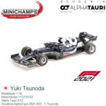 Modelauto 1:18 | Minichamps 117210122 | Alpha Tauri AT2 | Scuderia AlphaTauri 2021 #22 - Y.Tsunoda Modelauto 1:18 | Minichamps 117210122 | Alpha Tauri AT2 | Scuderia AlphaTauri 2021 #22 - Y.Tsunoda
