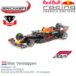 Modelauto 1:43 | Minichamps 410210833 | Red bull racing RB16B Honda 2021 - M.Verstappen Modelauto 1:43 | Minichamps 410210833 | Red bull racing RB16B Honda 2021 - M.Verstappen