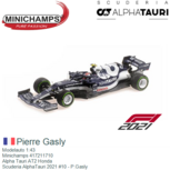 Modelauto 1:43 | Minichamps 417211710 | Alpha Tauri AT2 Honda | Scuderia AlphaTauri 2021 #10 - P.Gasly Modelauto 1:43 | Minichamps 417211710 | Alpha Tauri AT2 Honda | Scuderia AlphaTauri 2021 #10 - P.Gasly