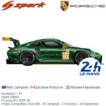 Modelauto 1:43 | Spark S8654 | Porsche 911 RSR-19 | Proton Competition 2022 #93 - M.Campbell - Z.Robichon - M.Fassbender Modelauto 1:43 | Spark S8654 | Porsche 911 RSR-19 | Proton Competition 2022 #93 - M.Campbell - Z.Robichon - M.Fassbender