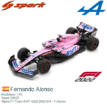 Modelauto 1:43 | Spark S8522 | Alpine F1 Team BWT A522 2022 #14 - F.Alonso Modelauto 1:43 | Spark S8522 | Alpine F1 Team BWT A522 2022 #14 - F.Alonso