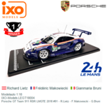 Modelauto 1:18 | IXO-Models LEGT18004 | Porsche GT Team 911 RSR LMGTE 2018 #91 - R.Lietz - F.Makowiecki - G.Bruni Modelauto 1:18 | IXO-Models LEGT18004 | Porsche GT Team 911 RSR LMGTE 2018 #91 - R.Lietz - F.Makowiecki - G.Bruni