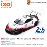 Modelauto 1:18 | IXO-Models LEGT18006 | Porsche GT Team 911 RSR LMGTE-PRO 2018 #94 - T.Bernhard - S.Müller - R.Dumas Modelauto 1:18 | IXO-Models LEGT18006 | Porsche GT Team 911 RSR LMGTE-PRO 2018 #94 - T.Bernhard - S.Müller - R.Dumas