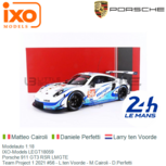 Modelauto 1:18 | IXO-Models LEGT18059 | Porsche 911 GT3 RSR LMGTE | Team Project 1 2021 #56 - L.ten Voorde - M.Cairoli - D.Perfetti Modelauto 1:18 | IXO-Models LEGT18059 | Porsche 911 GT3 RSR LMGTE | Team Project 1 2021 #56 - L.ten Voorde - M.Cairoli - D.Perfetti