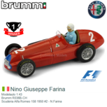 Modelauto 1:43 | Brumm R036B-CH | Scuderia Alfa Romeo 158 1950 #2 - N.Farina Modelauto 1:43 | Brumm R036B-CH | Scuderia Alfa Romeo 158 1950 #2 - N.Farina