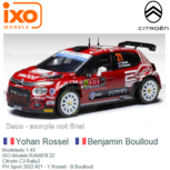 Modelauto 1:43 | IXO-Models RAM878.22 | Citroën C3 Rally2 | PH Sport 2022 #21 - Y.Rossel - B.Boulloud Modelauto 1:43 | IXO-Models RAM878.22 | Citroën C3 Rally2 | PH Sport 2022 #21 - Y.Rossel - B.Boulloud