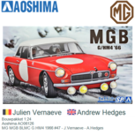 Bouwpakket 1:24 | Aoshima AO06126 | MG MGB BLMC G.HM4 1966 #47 - J.Vernaeve - A.Hedges Bouwpakket 1:24 | Aoshima AO06126 | MG MGB BLMC G.HM4 1966 #47 - J.Vernaeve - A.Hedges