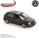 Modelauto 1:43 | Minichamps 940055501 | Volkswagen Golf IV Black 1997 Modelauto 1:43 | Minichamps 940055501 | Volkswagen Golf IV Black 1997