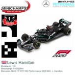 Modelauto 1:18 | Minichamps 110200944 | Mercedes AMG F1 W11 WQ Performance 2020 #44 - L.Hamilton Modelauto 1:18 | Minichamps 110200944 | Mercedes AMG F1 W11 WQ Performance 2020 #44 - L.Hamilton