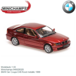 Modelauto 1:43 | Minichamps 940028320 | BMW 3er Coupe E46 Rood metallic 1999 Modelauto 1:43 | Minichamps 940028320 | BMW 3er Coupe E46 Rood metallic 1999