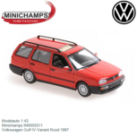 Modelauto 1:43 | Minichamps 940055511 | Volkswagen Golf IV Variant Rood 1997 Modelauto 1:43 | Minichamps 940055511 | Volkswagen Golf IV Variant Rood 1997