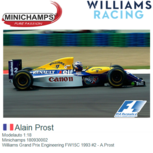 Modelauto 1:18 | Minichamps 180930002 | Williams Grand Prix Engineering FW15C 1993 #2 - A.Prost Modelauto 1:18 | Minichamps 180930002 | Williams Grand Prix Engineering FW15C 1993 #2 - A.Prost