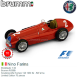 Modelauto 1:43 | Brumm R036B | Scuderia Alfa Romeo 158 1950 #2 - N.Farina Modelauto 1:43 | Brumm R036B | Scuderia Alfa Romeo 158 1950 #2 - N.Farina