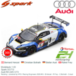 Modelauto 1:43 | Spark SG713 | Audi R8 LMS GT3 | RaceIng - powered by HFG / Racing Engineers 2020 #15 - B.Henzel - R.Frey - C.Bollrath - S.Aust Modelauto 1:43 | Spark SG713 | Audi R8 LMS GT3 | RaceIng - powered by HFG / Racing Engineers 2020 #15 - B.Henzel - R.Frey - C.Bollrath - S.Aust