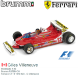 Modelauto 1:43 | Brumm R578B-CH | Ferrari 312 T4 1979 #23 - G.Villeneuve Modelauto 1:43 | Brumm R578B-CH | Ferrari 312 T4 1979 #23 - G.Villeneuve