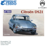 Bouwpakket 1:24 | Ebbro Kits 25009 | Citroën DS21 Bouwpakket 1:24 | Ebbro Kits 25009 | Citroën DS21