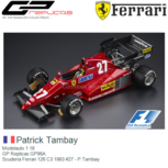 Modelauto 1:18 | GP Replicas GP96A | Scuderia Ferrari 126 C3 1983 #27 - P.Tambay Modelauto 1:18 | GP Replicas GP96A | Scuderia Ferrari 126 C3 1983 #27 - P.Tambay