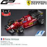 Modelauto 1:18 | GP Replicas GP96B | Scuderia Ferrari 126 C3 1983 #28 - R.Arnoux Modelauto 1:18 | GP Replicas GP96B | Scuderia Ferrari 126 C3 1983 #28 - R.Arnoux