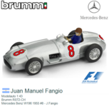 Modelauto 1:43 | Brumm R072-CH | Mercedes Benz W196 1955 #8 - J.Fangio Modelauto 1:43 | Brumm R072-CH | Mercedes Benz W196 1955 #8 - J.Fangio